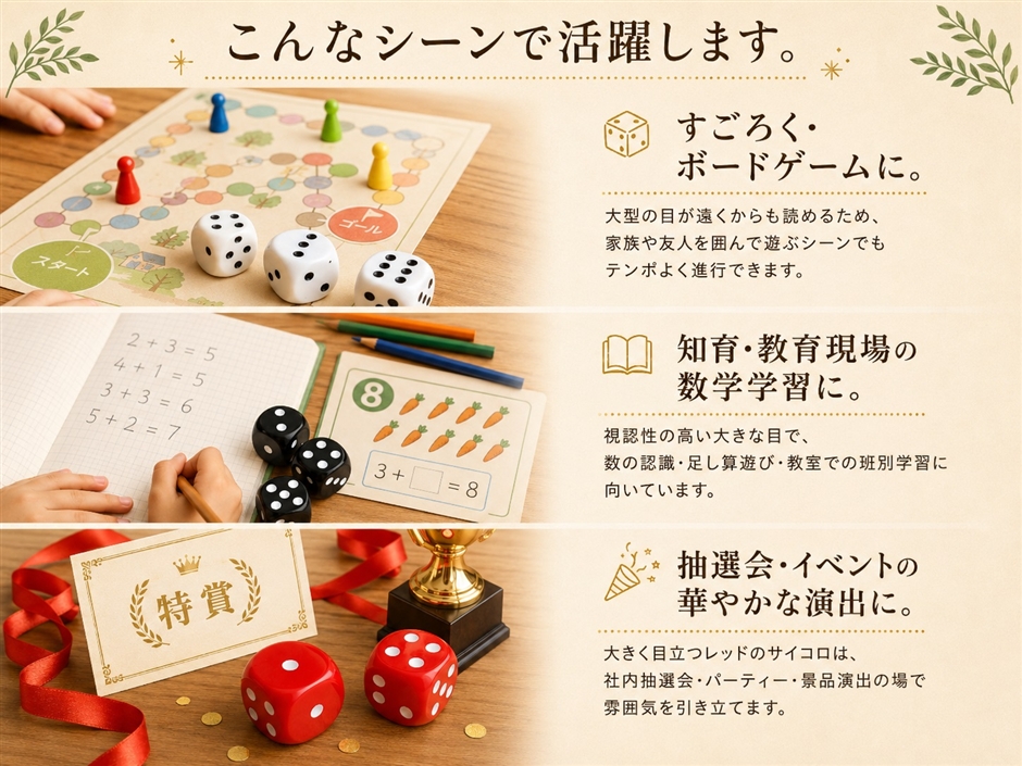 サイコロ 大きい さいころ ダイス ジャンボサイコロ 25mmサイズ 6個