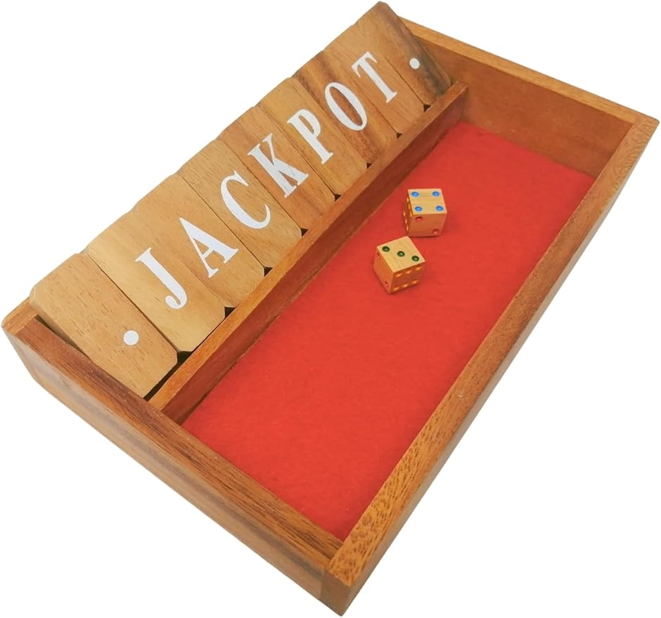 ジャックポット PRO ダイス ゲーム 木製 サイコロ Jackpot Dice Game(レッド)