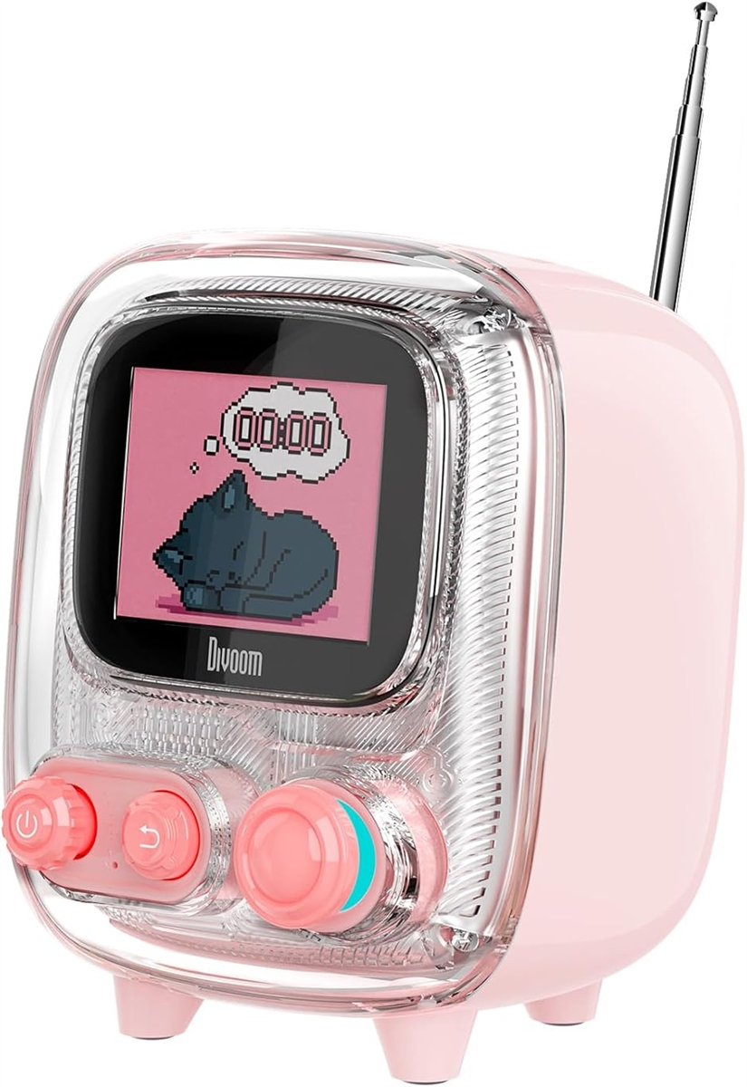 Tiivoo 2 ワイヤレススピーカー 強化された低音 レトロテレビ型