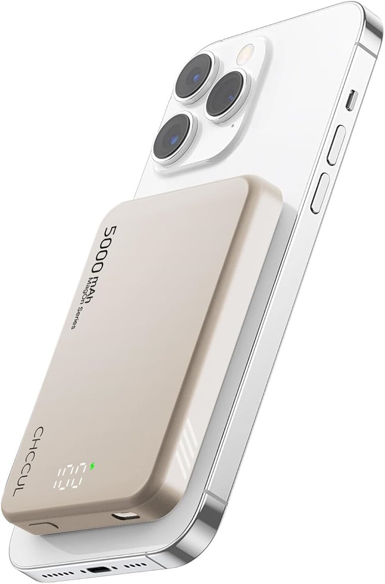 ���o�C�� �o�b�e���[ MagSafe�Ή� �}���[�d�}�O�l�b�g�� ���C�����X�[�d 5000mAh PD20W USB-c�o�� MDM(�`�^�j�E��)