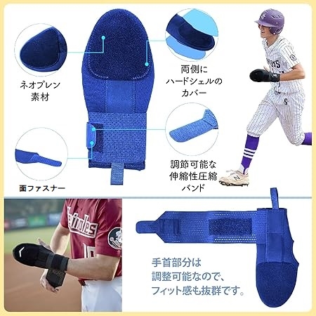 スライディングミット 野球 走塁用ミット 怪我防止 走塁用手袋 左右兼用 ブルー (ブルー) : ゼブランドショップ - 通販 - Yahoo