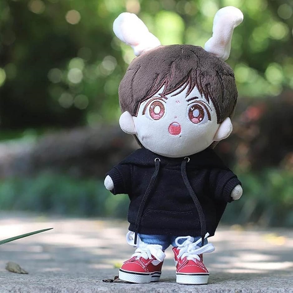 チルぬい すのチル用パーカー＆デニムパンツ ぬい服-ぬいぐるみ-服-10cm パーカー-デニムパンツ-人形 MDM(ピンク