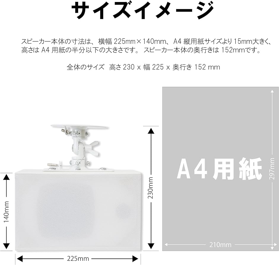 ダイトーボイス 天吊りスピーカー DVT-WD1 シングルスピーカー壁掛け
