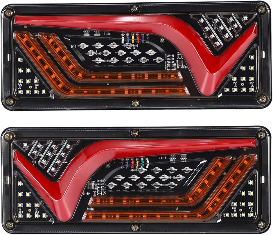 V字型 トラック LED テールランプ 左右セット 流れる シーケンシャル