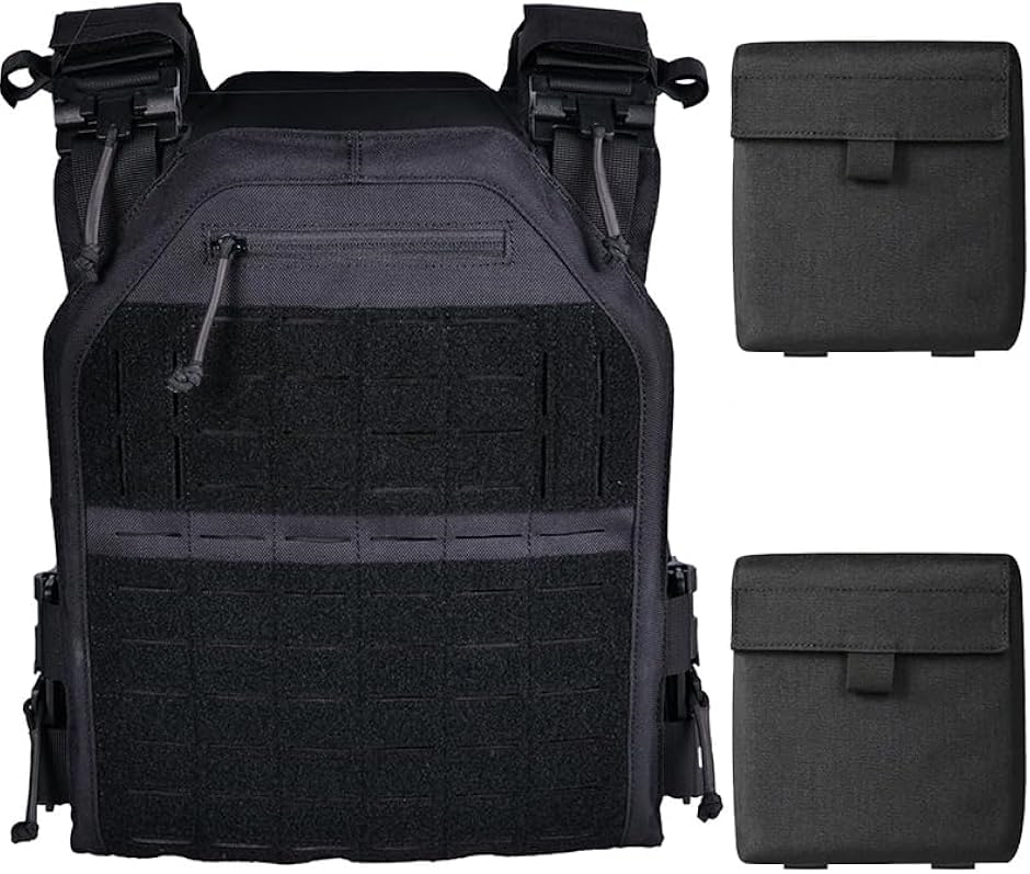 プレキャリ　タクティカルベスト　MOLLE タクティカルベスト 軽量 プレートキャリア サバイバルベスト
