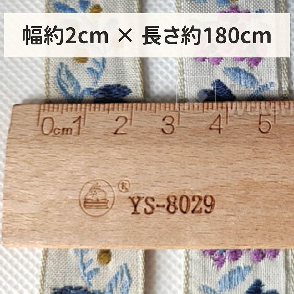 ナチュラル ボタニカル チロリアンテープ 2cm幅 2ヤード 約180cm 刺繍