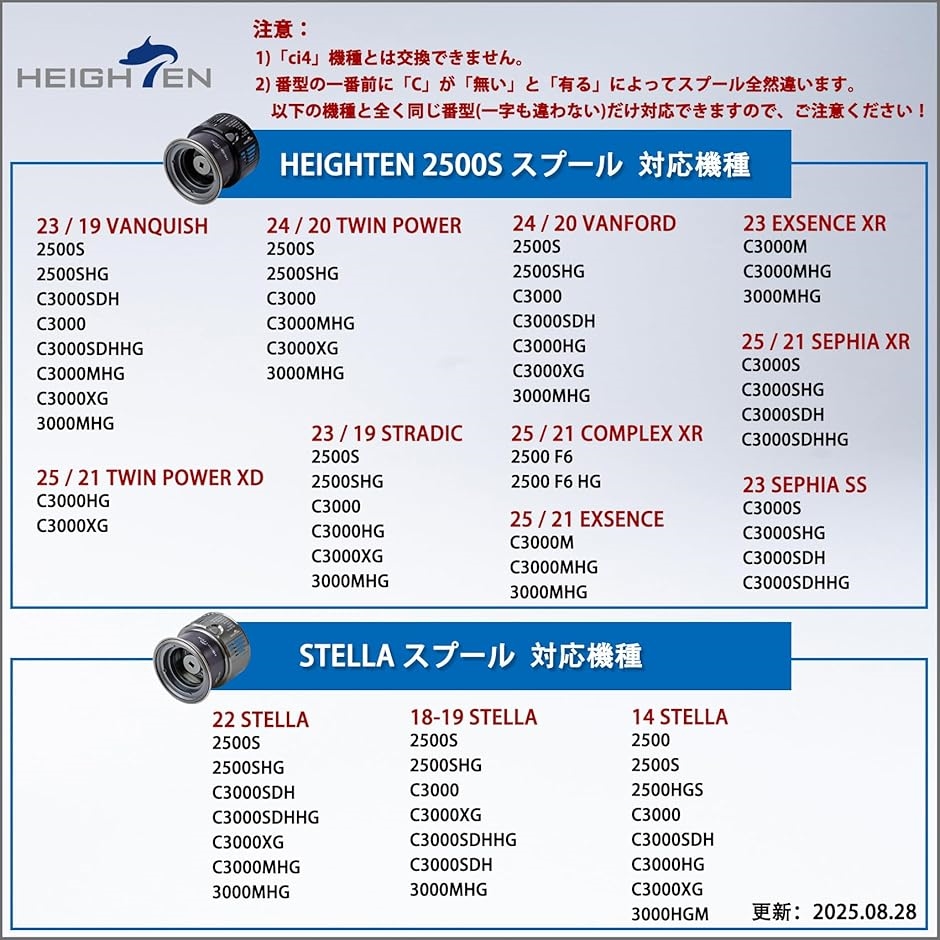 リール スプール シマノ Shimano 浅溝 2500S 替えスプール 対応 984