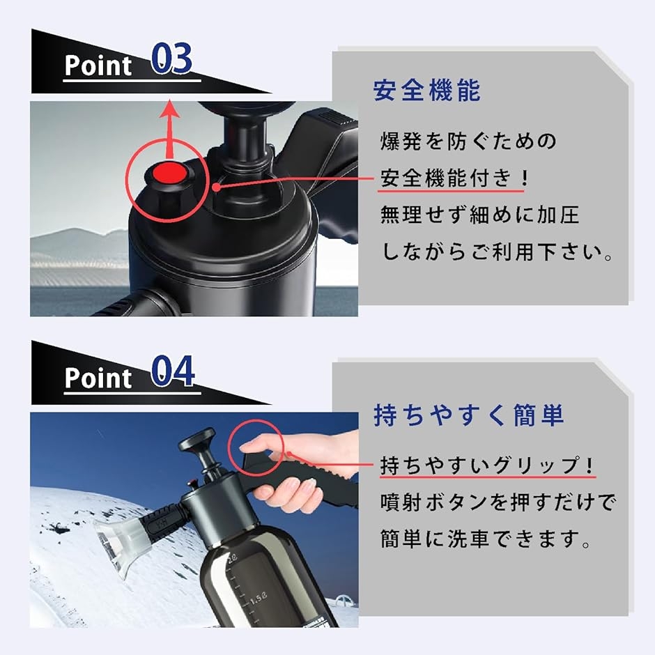 フォームガン 洗車 手動 噴霧器 泡 ノズル ...の詳細画像4