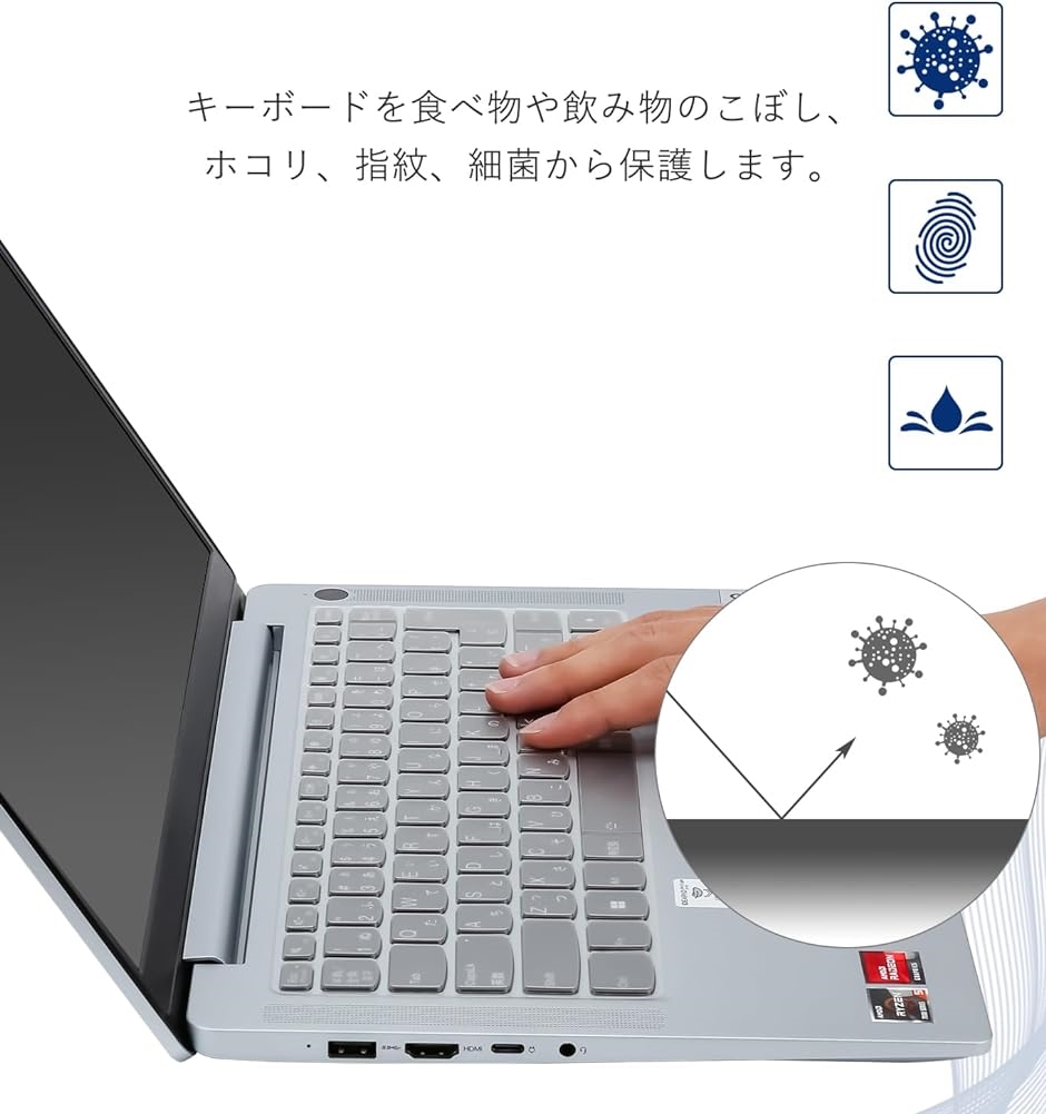14 Lenovo Yoga キーボードカバー 日本語JIS配列 保護 フィルム 高い透明感( Yoga 14)｜zebrand-shop｜02