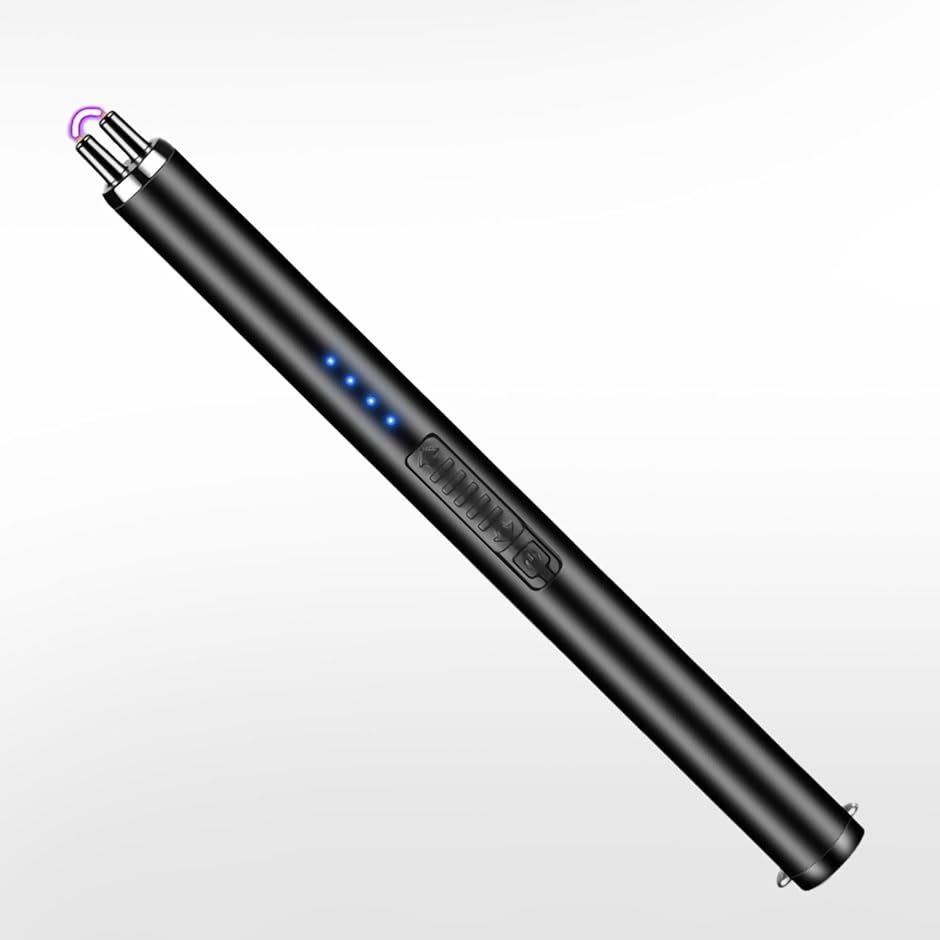 プラズマライター 電子ライター usb 充電式 ラインカッター( ブラック,  ロング)｜zebrand-shop