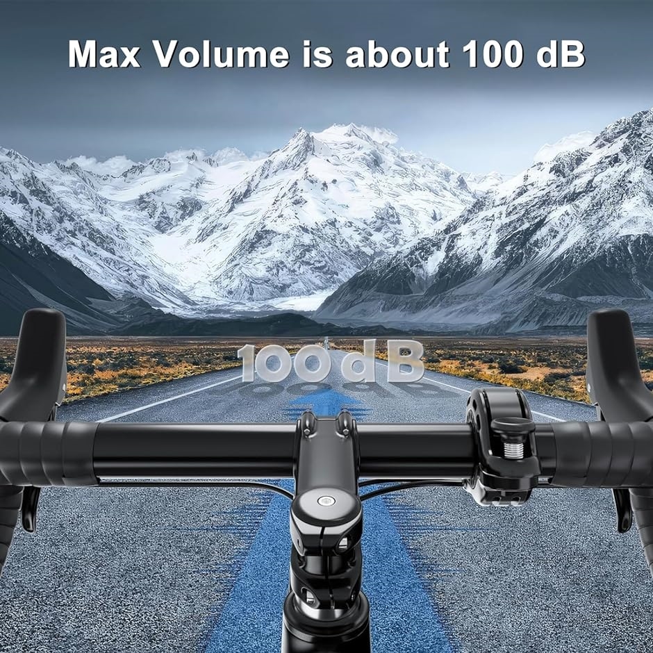 自転車ベル ミニ隠しベル 100dB ホーン音量 ロードバイク マウンテンバイク 自転車アクセサリーに適しています( ブラック,  M)｜zebrand-shop｜03