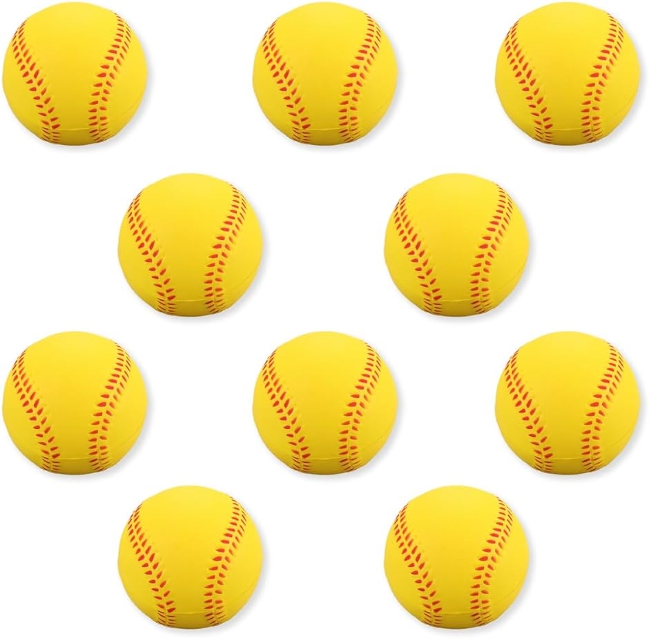 野球練習用ウレタンボール 7cm イエロー 10個セット( イエロー)｜zebrand-shop