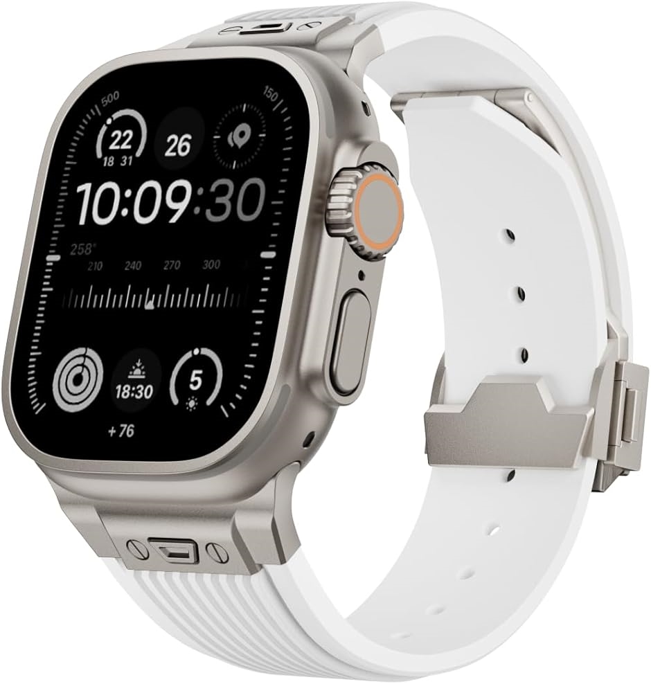 Apple watch �o���h Ultra 3 2 1 �Ή� 49mm Series 10 8 7 6 5 46mm �����Y(�z���C�g)