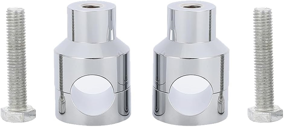 互換品】バイク オートバイ ハンドル ポスト 25.4mm シルバー メッキ 