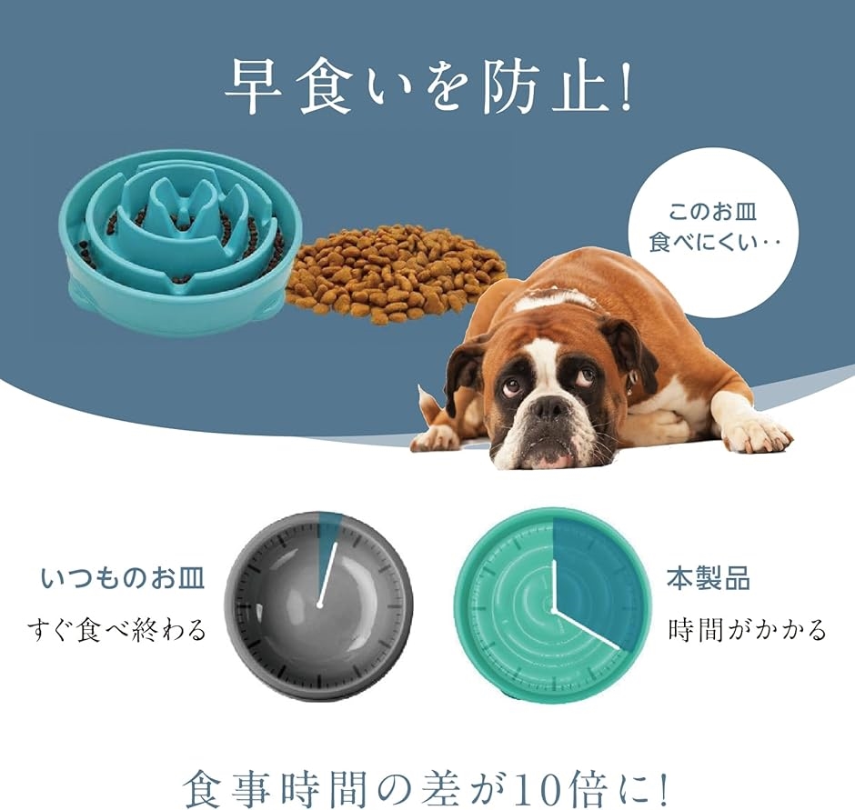 犬用 フードボウル 食器 早食い防止 大型犬 すべり止め 食洗機対応