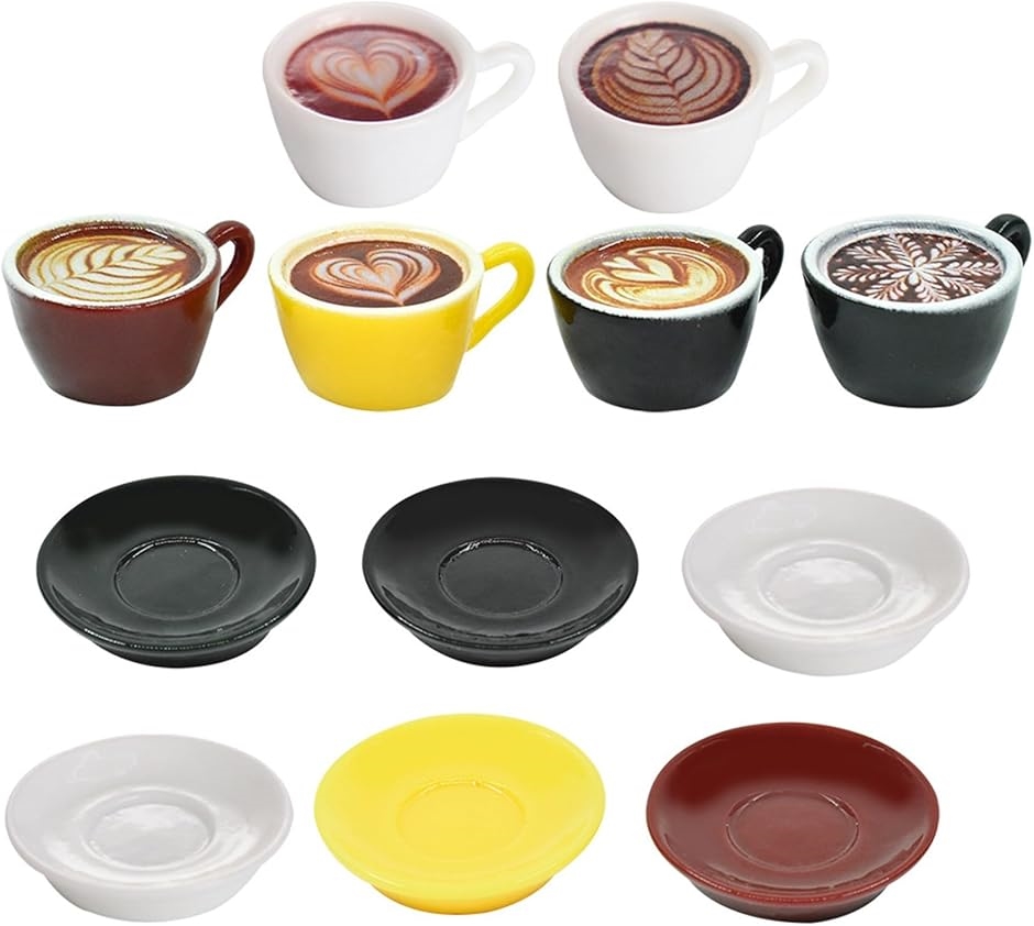 まいづる　食品サンプル　ラテアート カフェラテ 食品サンプル 模型 ミニ 6種セット 可愛い