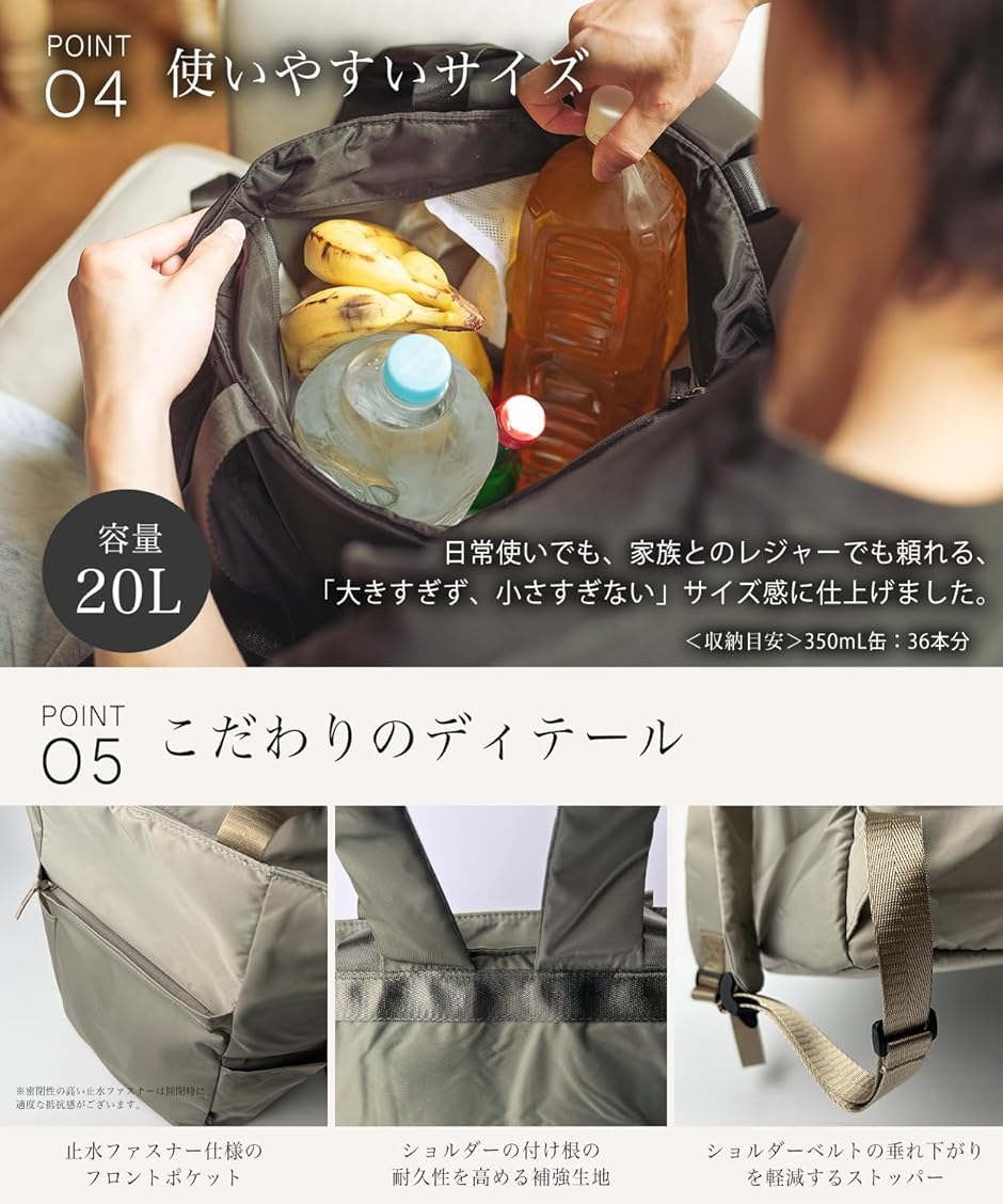 保冷リュック 20L 保冷バッグ クーラーバッグ 2way 保温 大容量 止水
