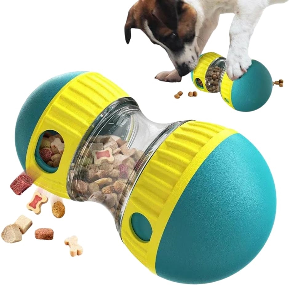 早食い防止 食器 犬 玩具 フードボウル おもちゃ 餌入れ ご飯台 ご飯入れ ペットボウル 知育玩具 ボール 頑丈( グリーン)