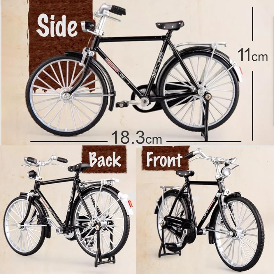 自転車 ミニチュア 完成品 模型 バイク フィギュア レトロ 合金 1/10