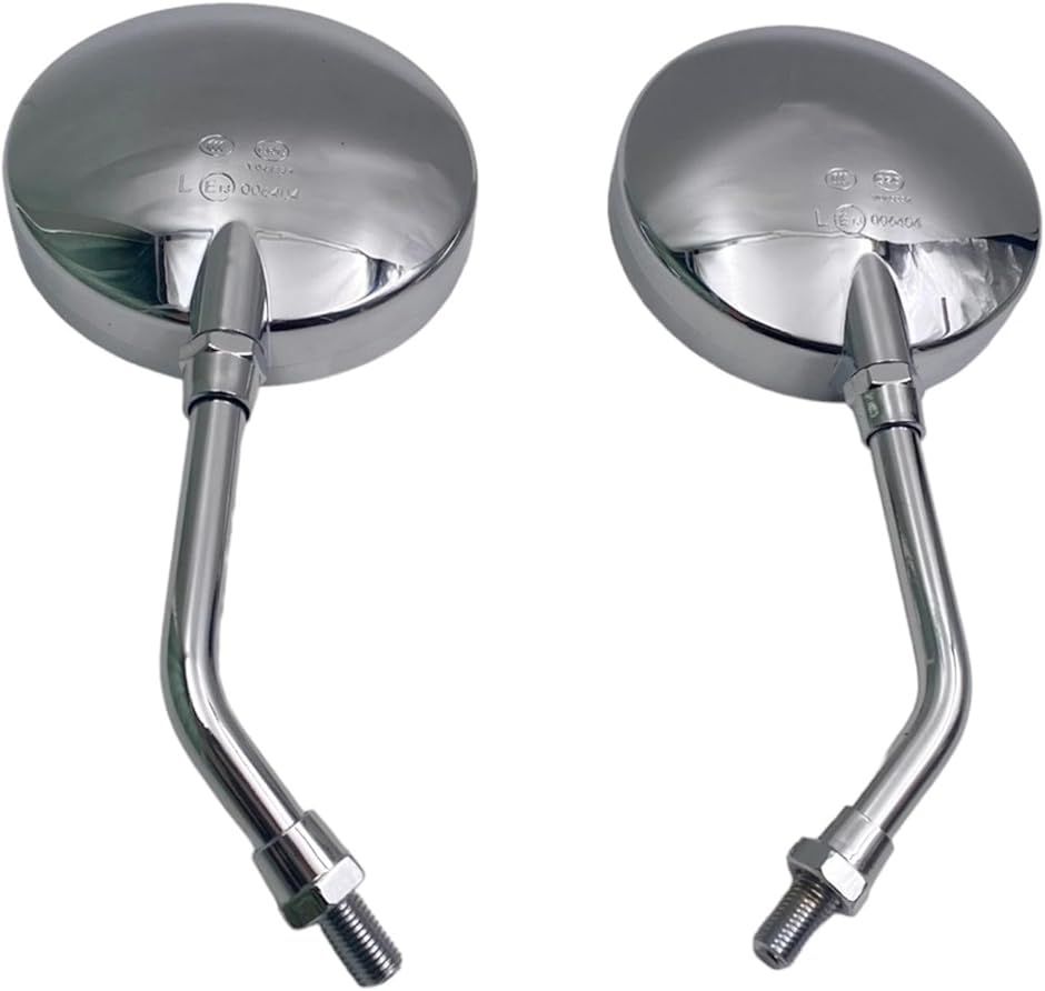 バイクミラー シルバー 金属製 2個セット 互換品】 Z2ミラー 左右2本セット 正ネジ 10mm バイクミラー サイド