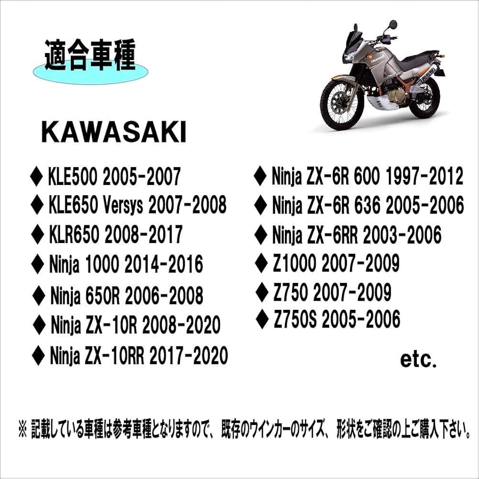 バイク カワサキ ウィンカー Ninja ZX-6R ZX-6RR 600 650R ZX