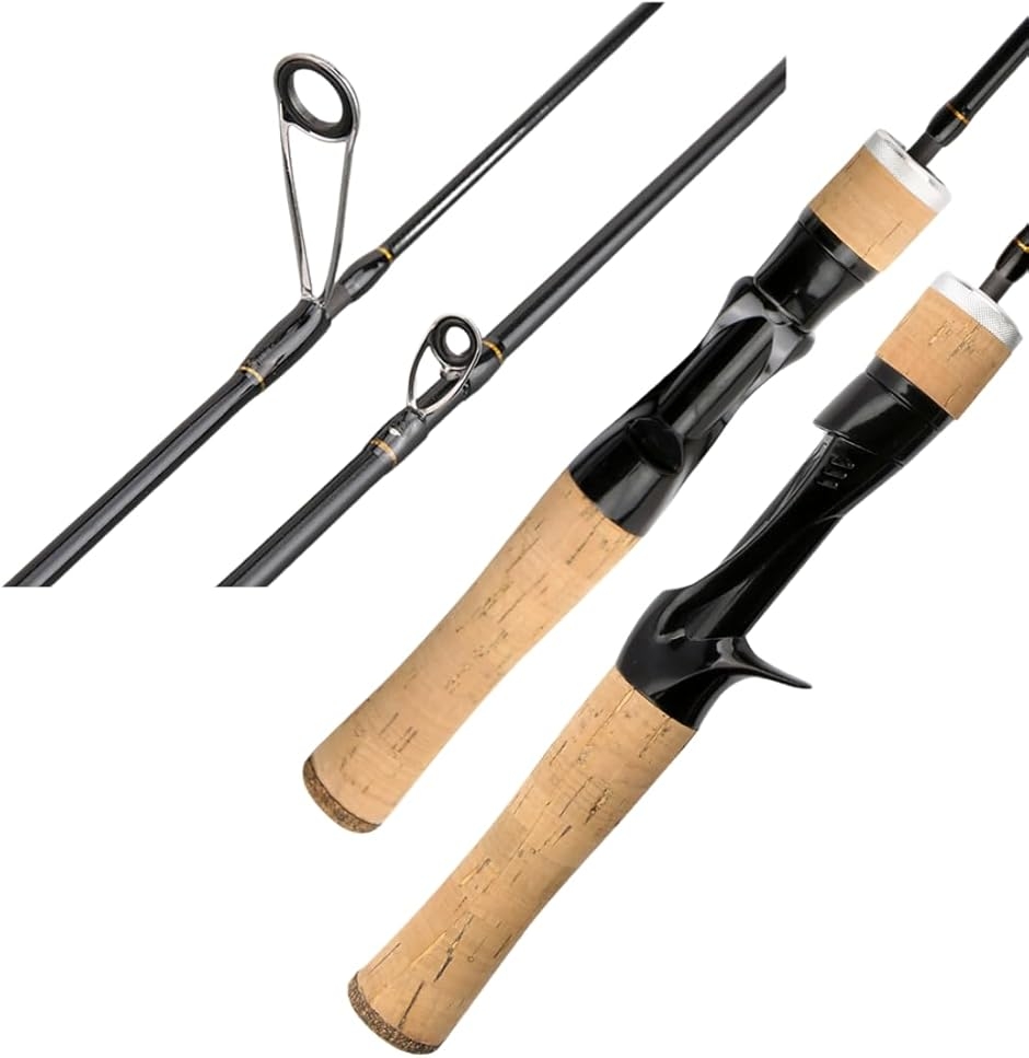 6ft ULルアーロッド 4-5ピース 適合wt0.6〜6g パックロッド (ブラック