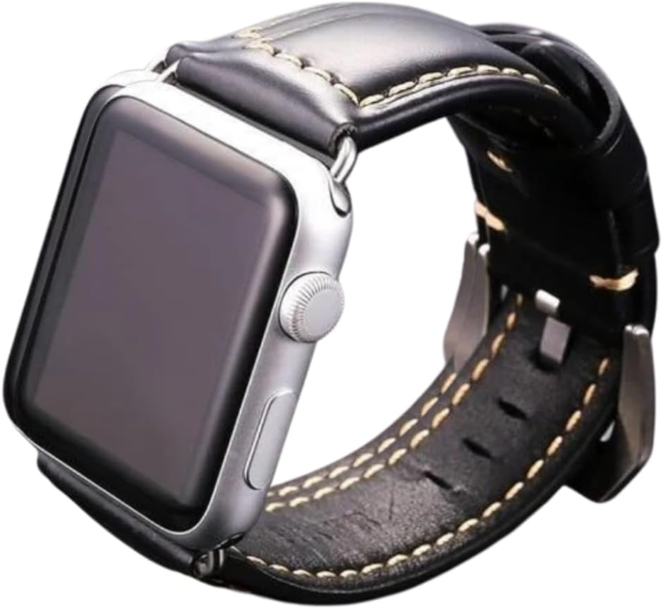 アップルウォッチ Apple Watch バンド 本革製 幅広24mm 厚さ6.3mm