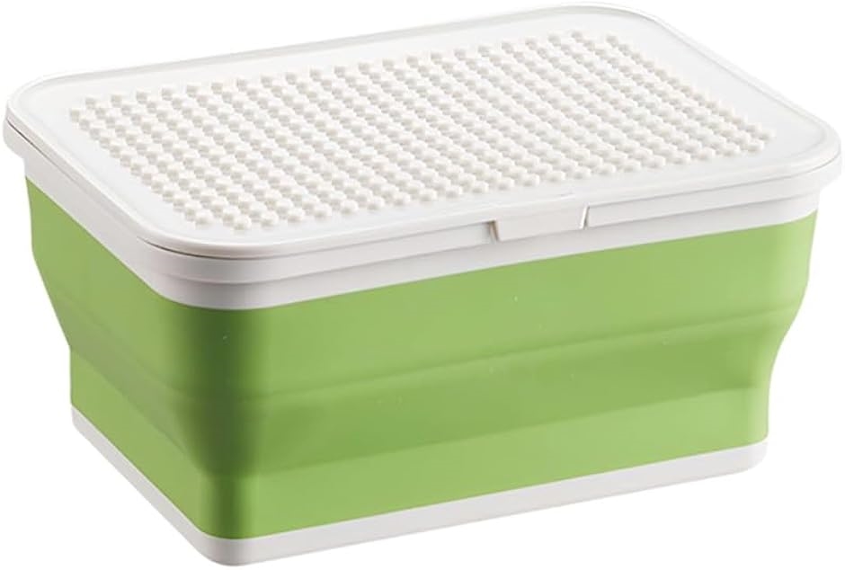 レゴ 収納 レゴケース 収納ボックス おもちゃ箱 折りたたみ式 収納ケース おもちゃ収納(グリーン)
