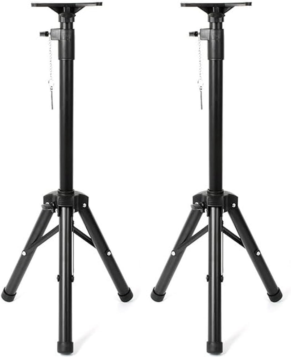 スピーカースタンド 2個セット 高さ調節可 約100〜180cm 折りたたみ