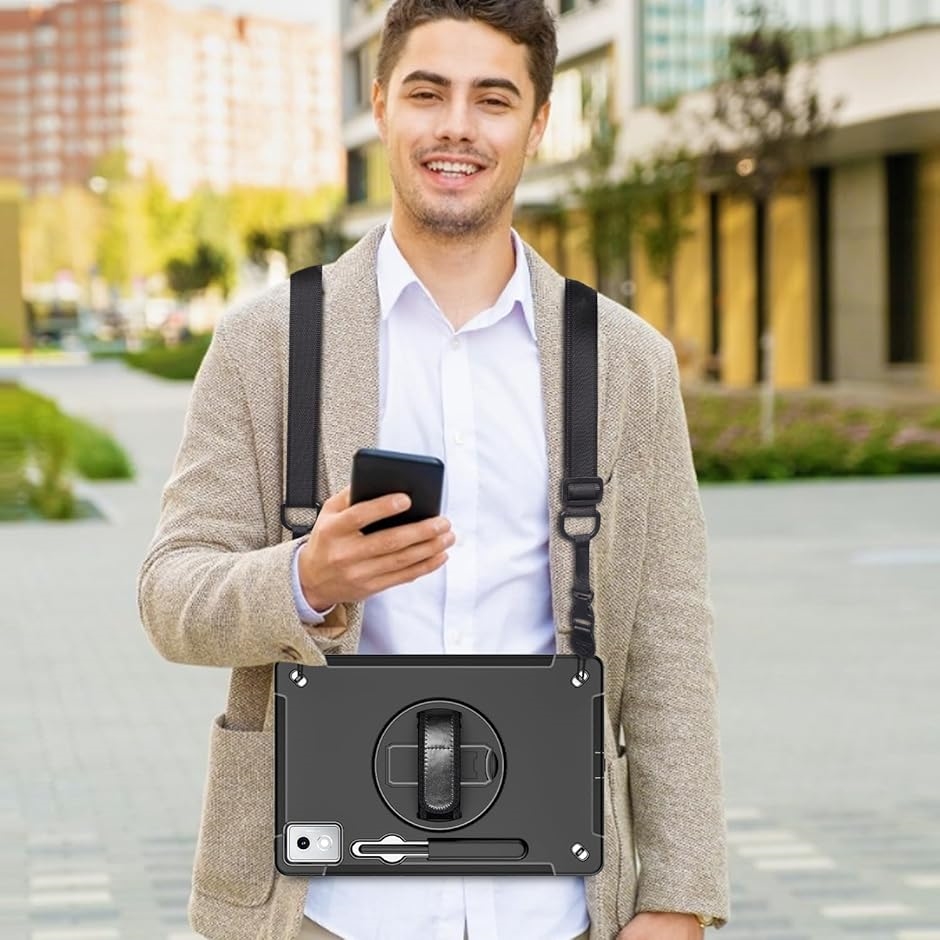 Lenovo Idea Tab Pro ケース 2025 耐衝撃 | ペン収納 360°回転スタンド ハンドストラップ 12.7インチ | ブランド登録なし | 07