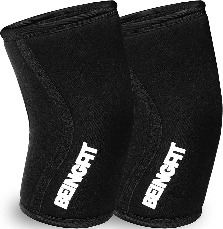 スクワット+20kg インザー エルゴプロ ニースリーブ サンダーボルト 膝保護 Beingfit ニースリーブ スクワット 用 膝サポーター 筋トレ向け 技術