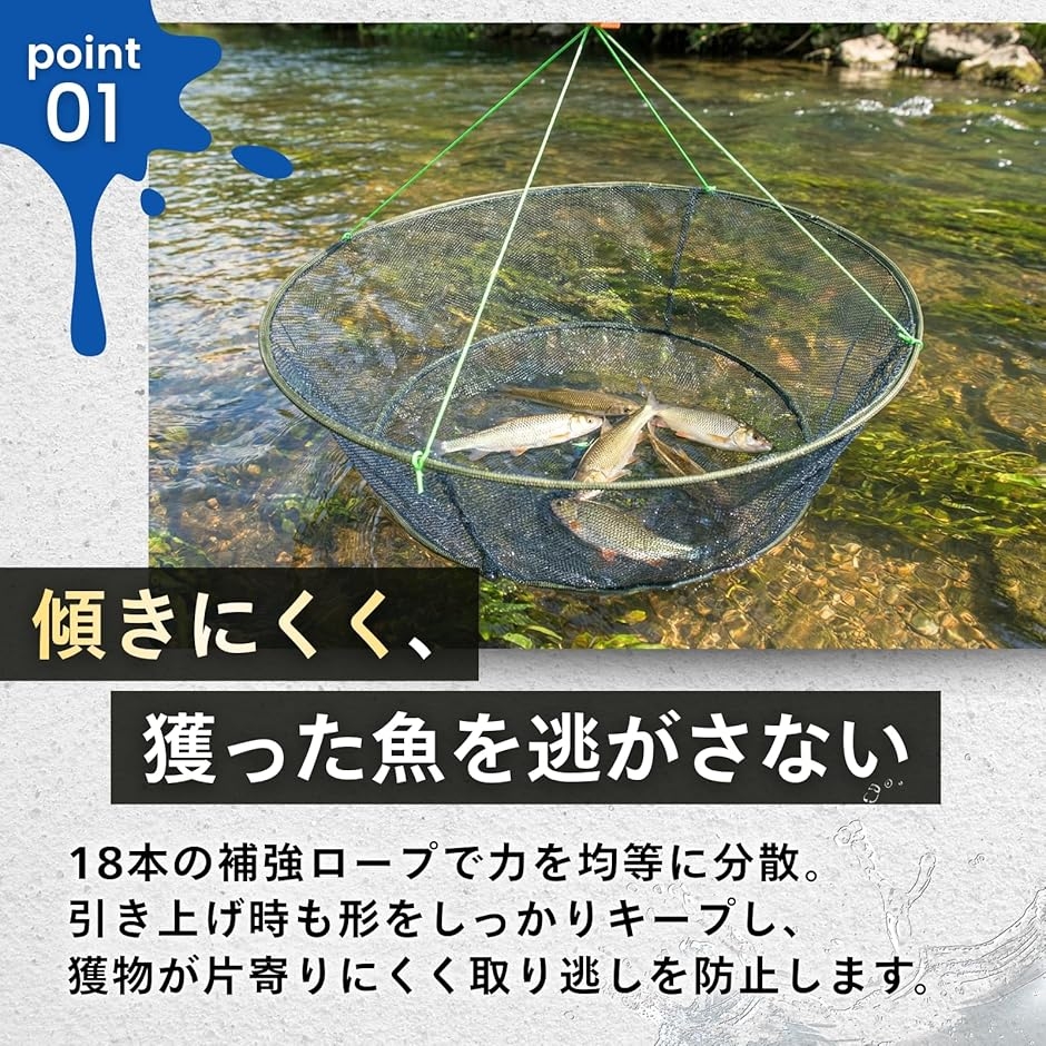 網 仕掛け すくい網 投網 魚取り用 ネット 捕獲 小魚 折り畳み可能