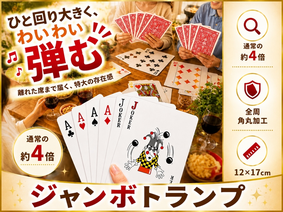 Yahoo!ランキング1位入賞】トランプ 大きい パーティ 手品 ジャンボ