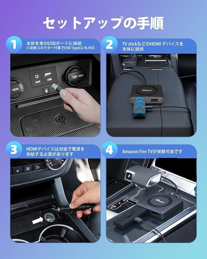 オットキャスト 新型 Car TV Mate Pro カーテレビメイト HDMI