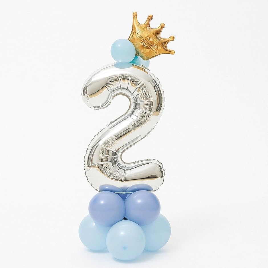 Yahoo! Yahoo!ショッピング(ヤフー ショッピング)風船 誕生日 飾り付け バルーン バースデー 男女兼用 |（シルバー,  120cm（王冠付きセット，2））