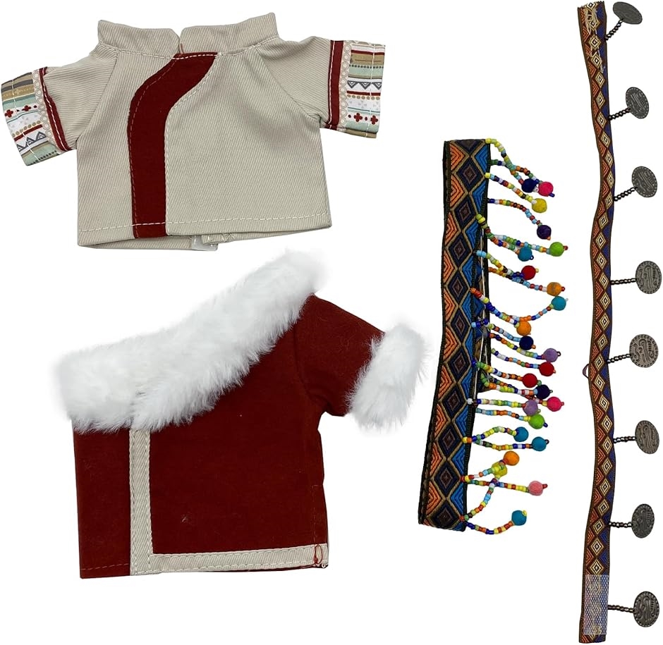 ぬい服 エスニック風民族衣装 ぬいぐるみ 人形 MDM(レッド) : ゼ