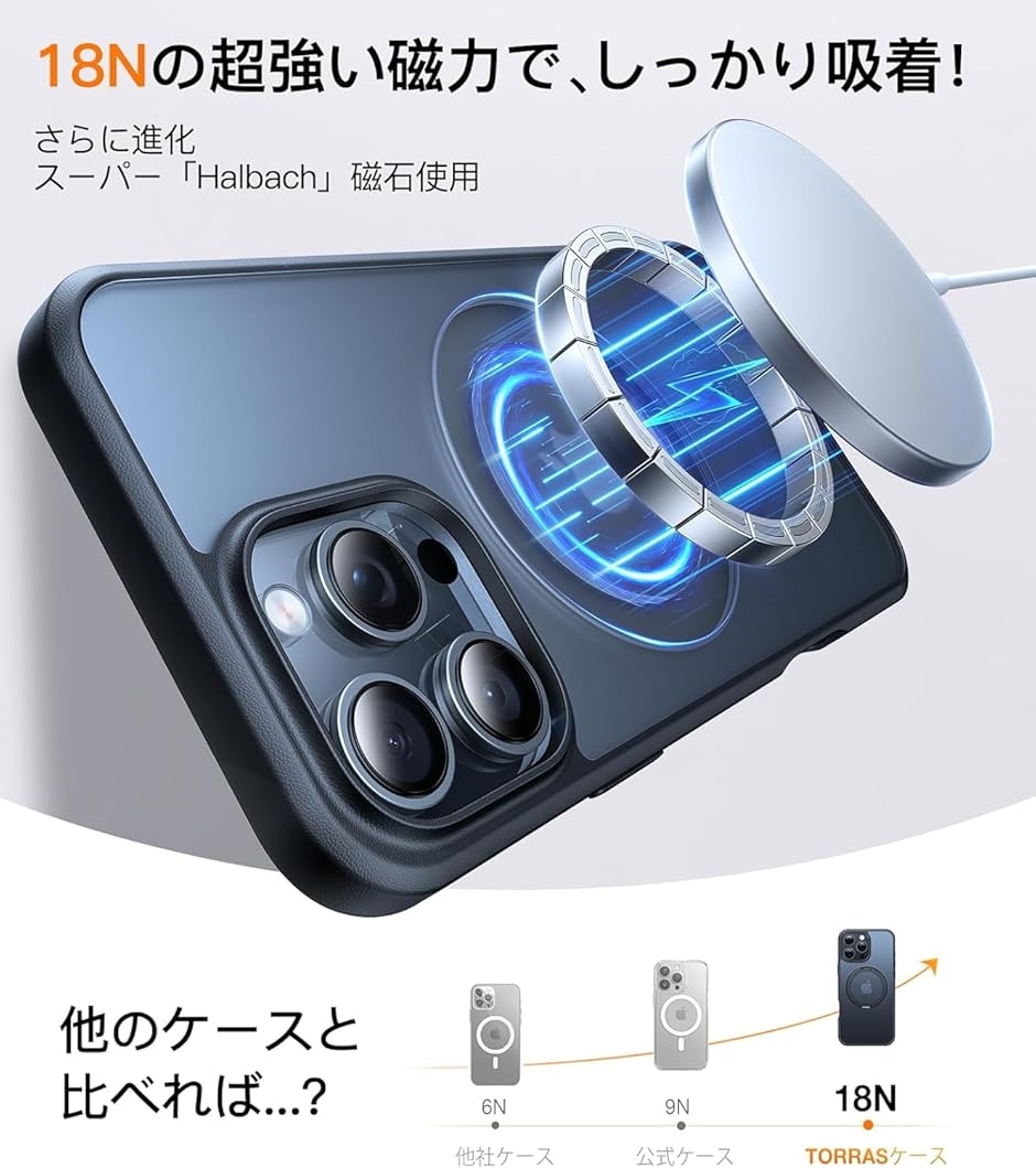 iPhone 16 pro ケース リング 付き 一体型 MagSafe 対応 耐衝撃