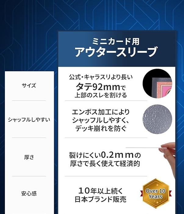 GODスリーブオーバー オーバースリーブ クリア＆エンボス 120枚入り