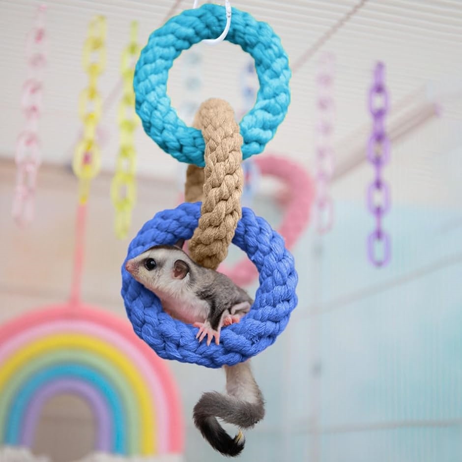 モモンガ 小動物 おもちゃ フェレット フクロモモンガ ループ ペット