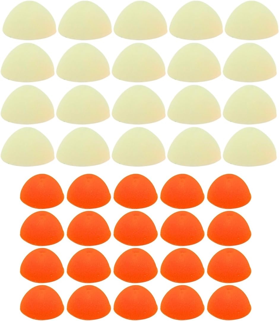 タイラバ ネクタイストッパー キャップ グロー オレンジ 鯛ラバ自作 グロー20個 オレンジ20個( 小型)｜zebrand-shop