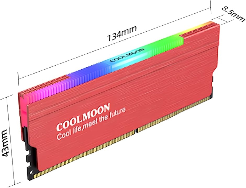 RA-1 メモリ ヒートシンク LED ARGB 5v 3pin RAM 冷却 2個入りセット
