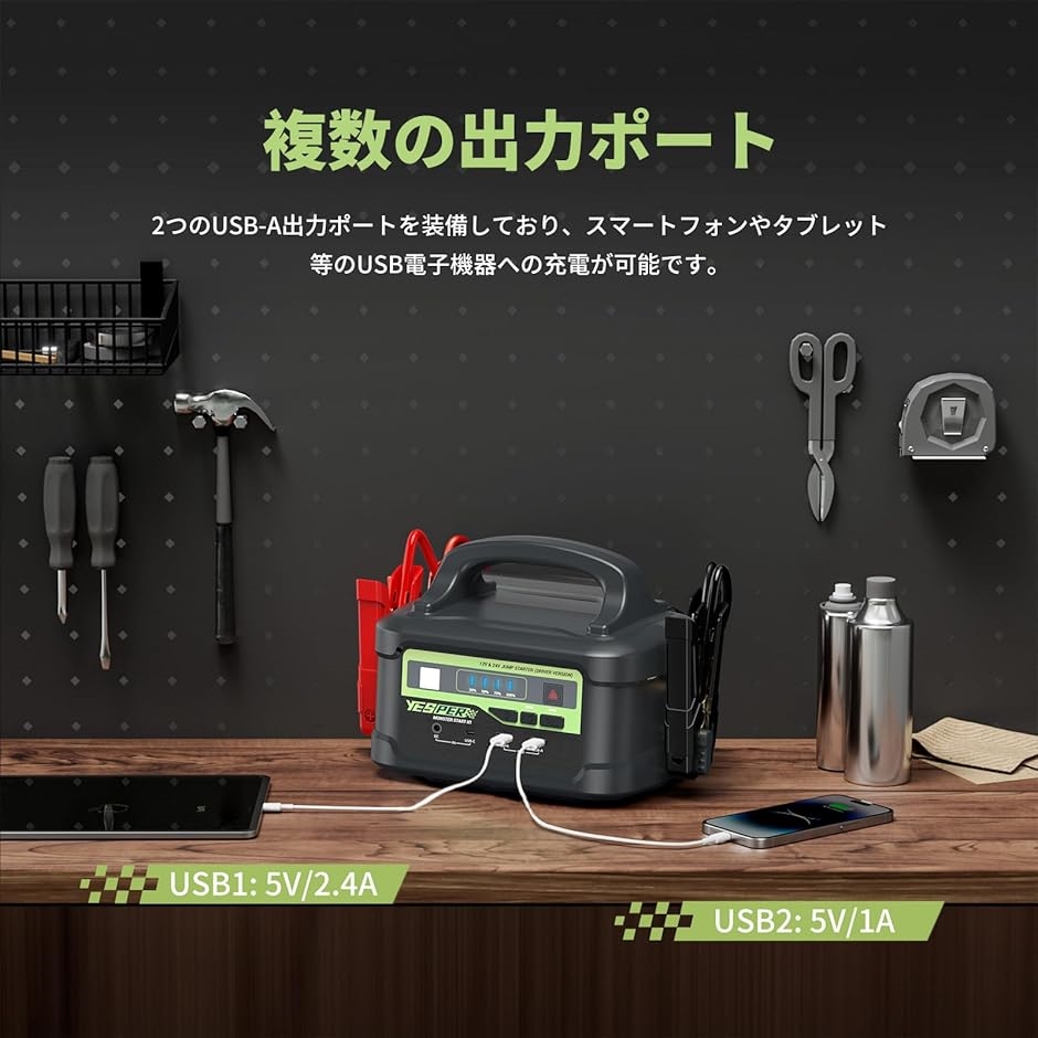 ジャンプスターター 12V/24V車用 プロ 大型トラック対応 58800mAh