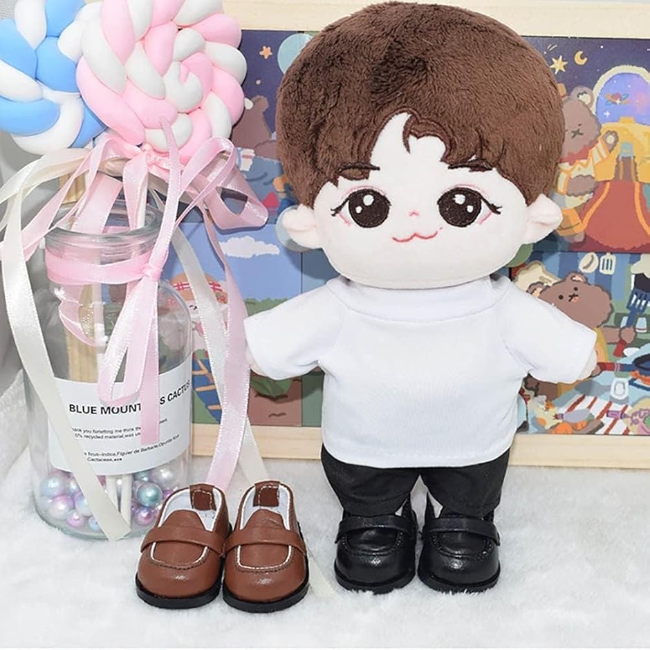 gorogoro　ぬい服　靴付き ぬいぐるみ 靴 ぬい服 20cm 革靴 人形 ローファー( ブラック