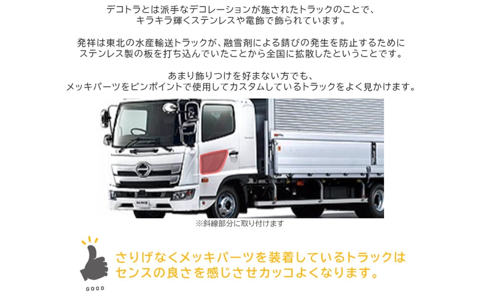 互換品】日野 17プロフィア NEW レンジャープロ メッキ 安全窓 ナビ