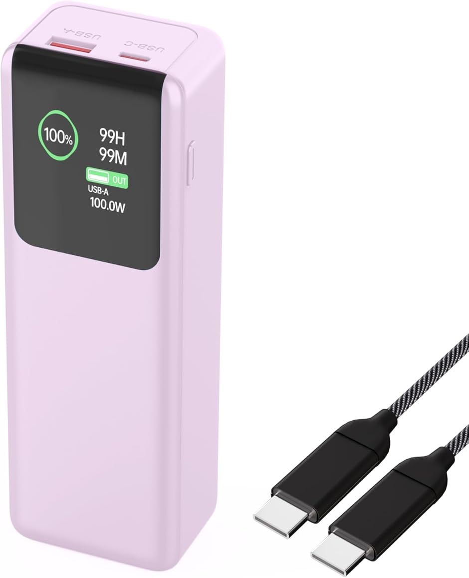 Amazon | 27000mAh 大容量モバイルバッテリー 超充電力 PD100w