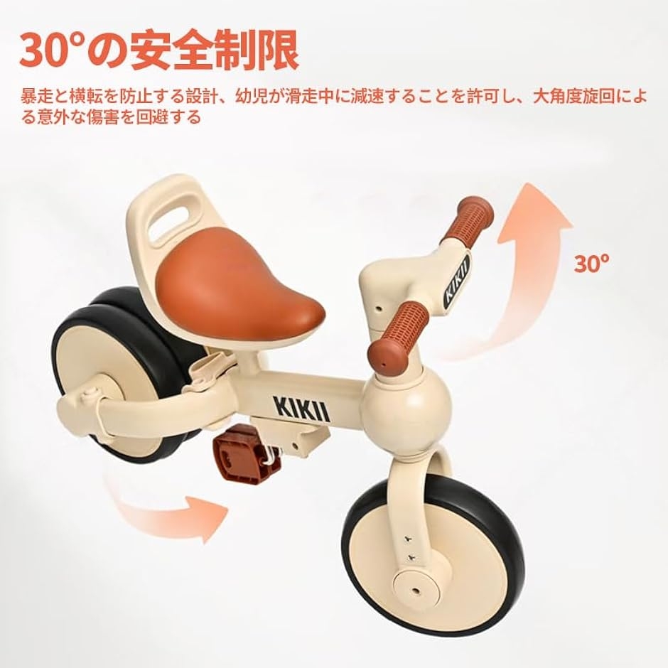 子供用三輪車 折りたたみ かじとり 手押し棒5 in1 1歳から4歳まで