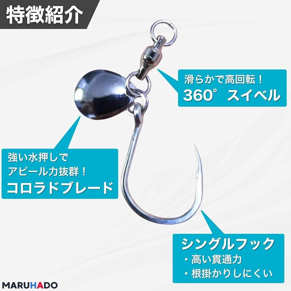 コロラドブレード ブレードジギング用 フック スイベル付き サワラ