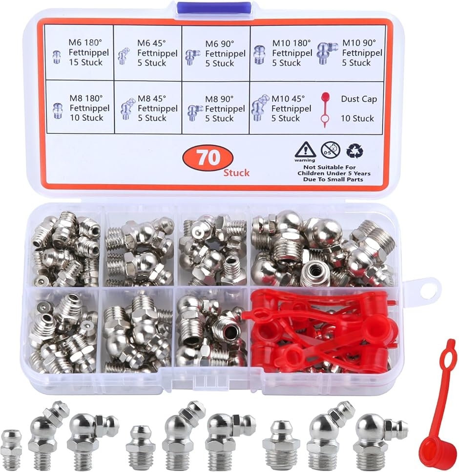 互換品】 グリスニップル M6 M8 M10 ストレート 45 90度角度 グリース