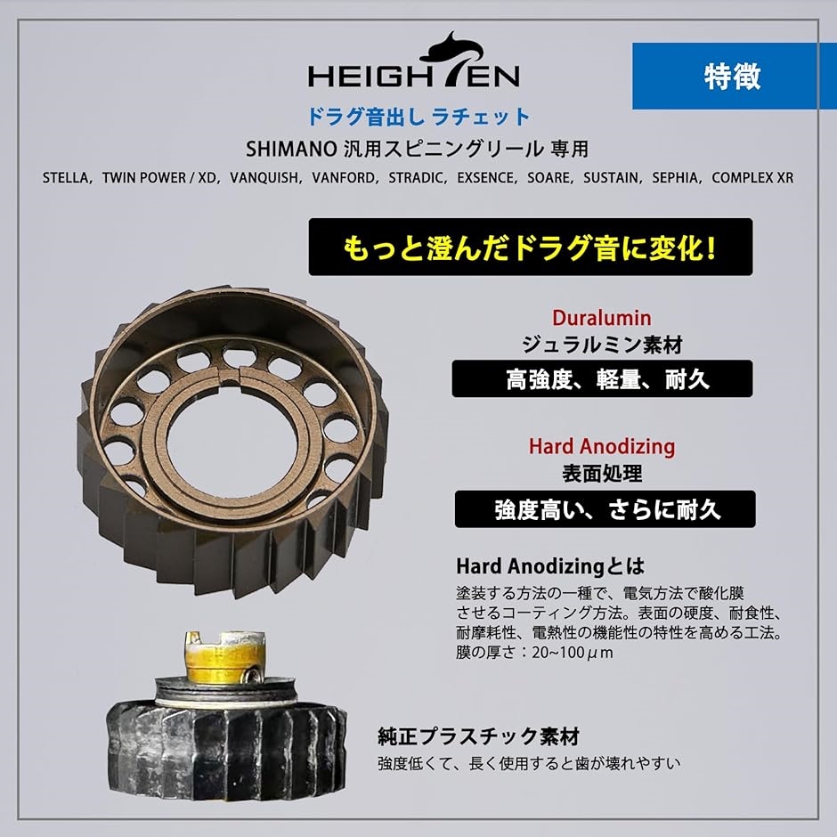 ドラグ音出し ラチェット シマノ Shimano スピニングリール 専用