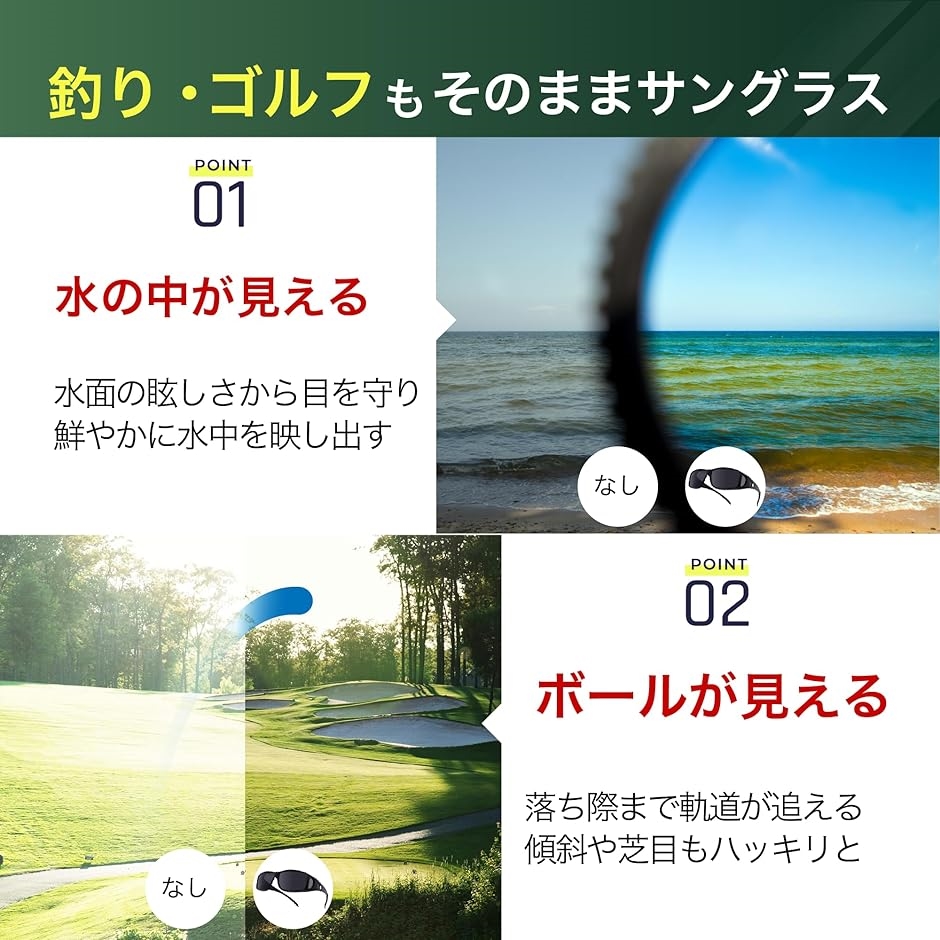 眼鏡の上から 掛けられる オーバーサングラス ...の詳細画像2